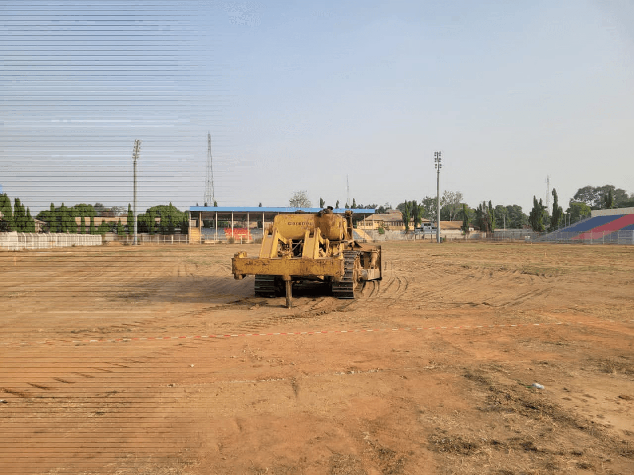 Construction site with bulldozer