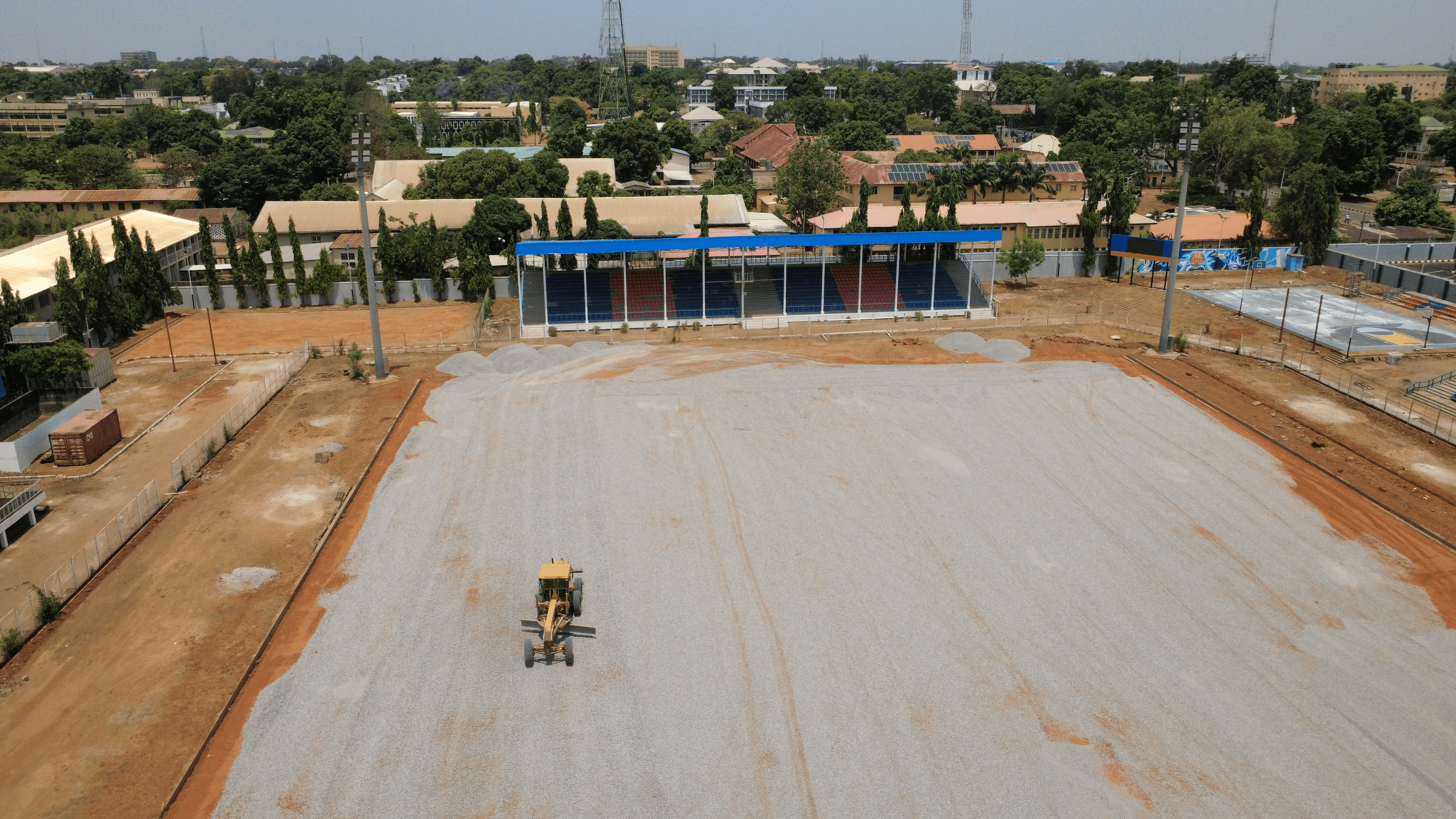 Aerial view of sports complex